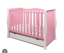 Pink Sleigh Cot Bed