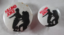 Killing Joke 2 X Vintage Early 1980s Pin Button Badges Post Punk New Wave