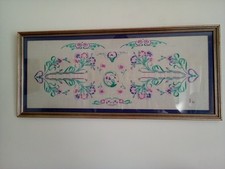 Framed fine embroidery - fine, with