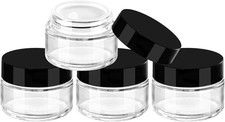 1oz Glass Jars with Black