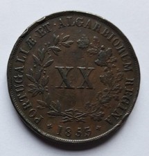 1853 Portugal 20 Reis Colonial