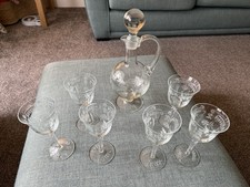 Glass wine decanter - 6, stemmed