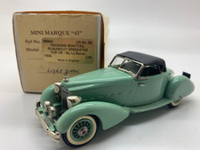 MINIMARQUE PACKARD BOATTAIL RUNABOUT SPEEDSTER TOP UP LE BARON LIGHT GREEN 1/43