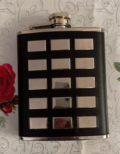 Hip flask black - hip, leather