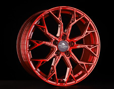 4X 18" 5X114.3 Titan Flow Forming RED wheels 8J for Lexus Nissan Honda Tesla