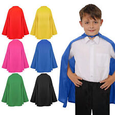 CHILDS SUPERHERO CAPE FANCY DRESS COSTUME UNISEX COMIC FILM HERO 