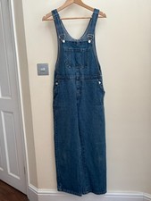 VINTAGE BLUE JEAN DENIM DUNGAREES UK8 - 10 / XS - S