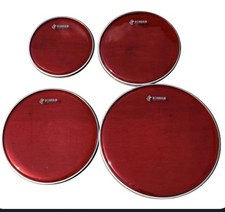 DRUM HEADS RED HYDRAULIC 10 12 14 16 Tom Batter HEADS 2 Ply  Bonham Drumheads