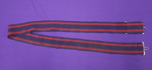 Red and navy elastic surcingle - and,