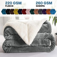 Sherpa Flannel Fleece Blanket
