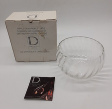 Dartington Handmade Crystal Ripple Salad Bowl Boxed