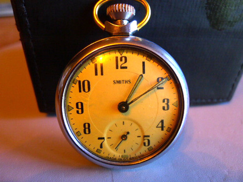 Smiths chromed pocket watch - chromed,