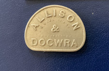LONDON MARKET TRADE TOKEN : ALLISON & DOCWRA, BILLINGSGATE FISH MARKET - 1/-