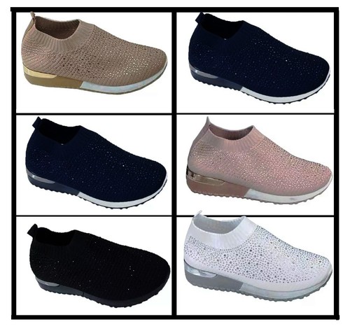 Women diamante trainers gym - women's,