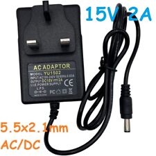 15V 2A AC/DC Switching Power Supply adapter UK plug 5.5x2.1mm Converter Charger