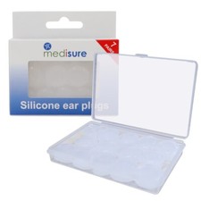 Clear Silicone Earplugs - 7 Pairs of Reusable Water Resistant Ear Plugs