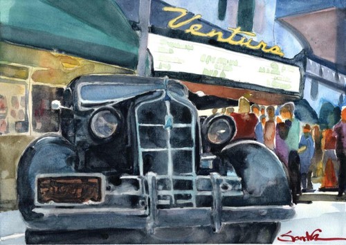 Old car downtown ventura - car,