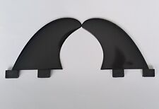 Surfboard Longboard Side Bites Fins. GL Twin Fin FCS (2 Fins). Black. Rear Quads