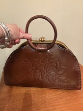 Vintage handbag brown - handbag, leather