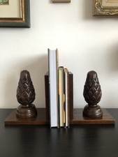 Vintage Wooden Pineapple Bookends 