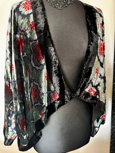 Vintage green silk - green,