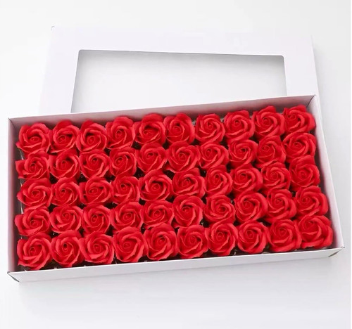 Soap red rose flower box - soap,