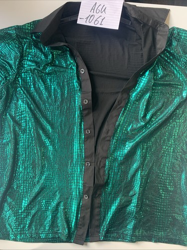 Metallic green faux snakeskin - faux,