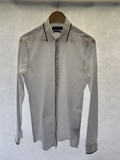 Primark Mens White Slim Fit Long Sleeve Shirt Size M