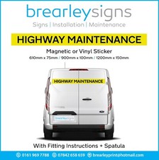 Highway Maintenance Sticker in