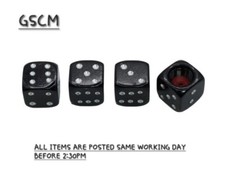 Tyre Valve Dust Caps Dice Car