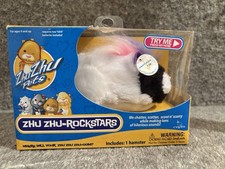 Zhu Zhu Pets Hamster - Rockstar Roxie. White, Pink, Black. Rare. Retired. VGC.