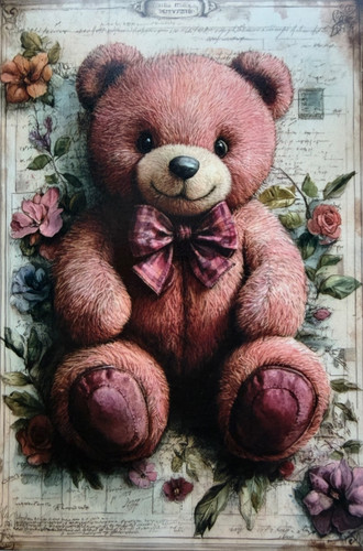 Teddy bear shabby chic - shabby,