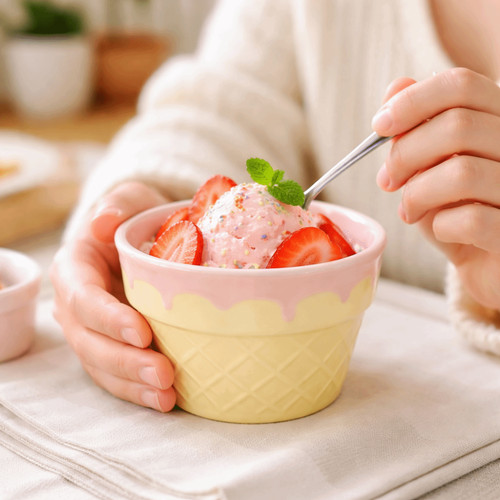 Ice cream dessert bowls - ice,