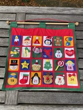 Vintage Children’s Advent Christmas Calendar 24 Days Reusable Collectable Toys