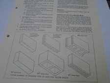CAST CONCRETE 1950S  BLOCKS DESIGN DATA SHEET  ARCHITECTURE  21/28 CM