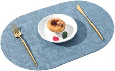 Table mats faux leather - table,