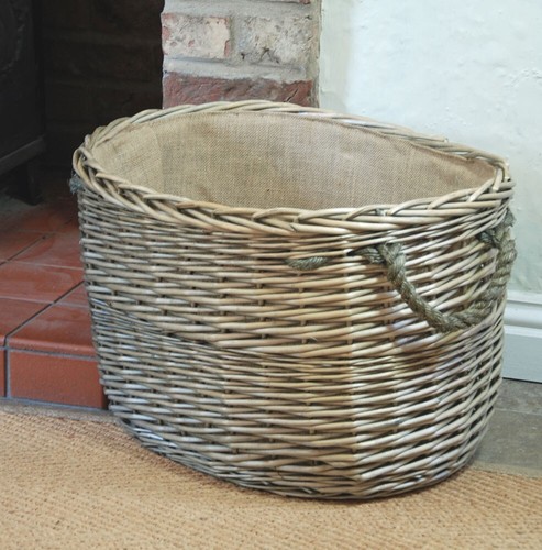 Large oval natural willow rope