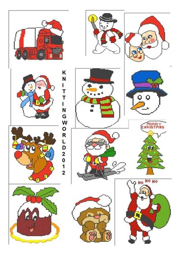 Christmas intarsia knitting - christmas, 7