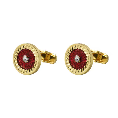 Men blue crystal cufflinks - blue,