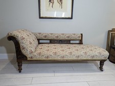 Antique Roll Back Chaise Longue Day Bed Seat Aesthetic Victorian Delivery Availa