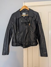 Faux Leather Black Jacket Size