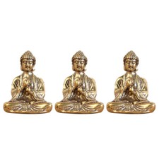 3Pcs Miniature Buddha Decor