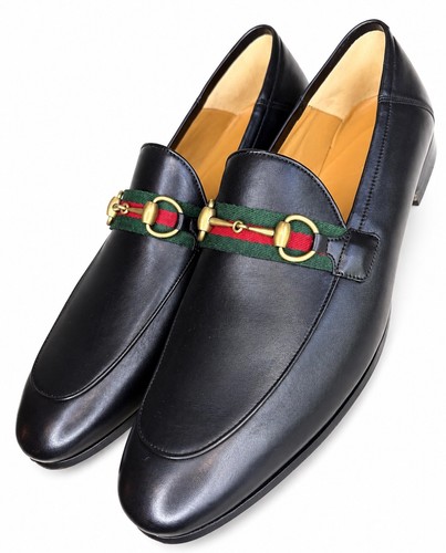 Gucci mens leather loafers - gucci,