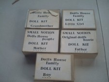 5 x VINTAGE JOB LOT PORCELAIN DOLL MAKING PARTS MINATURES  + Instructions boxed