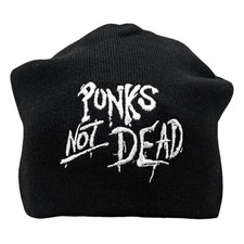 Punk's Not Dead black beanie