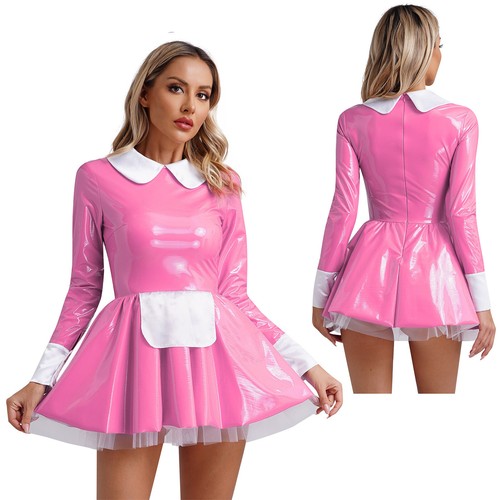 Women wet look pvc - uk,