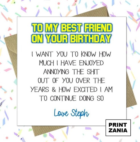 Personalised funny best friend - personalised,