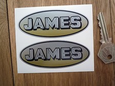 JAMES Oval Motorcycle Stickers