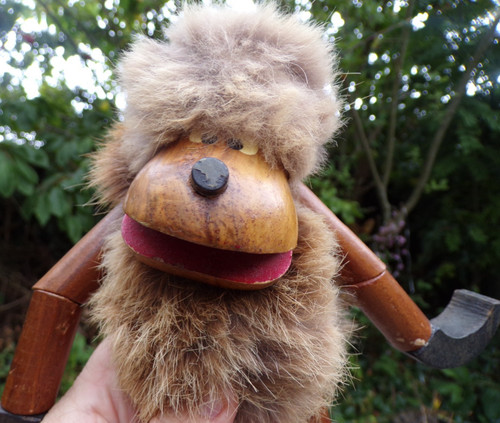 Vintage teak 1960s - teak, monkey