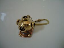 Brass & Copper Diving Helmet on Key Ring  Nautical Ship Sea Royal Navy Keyring